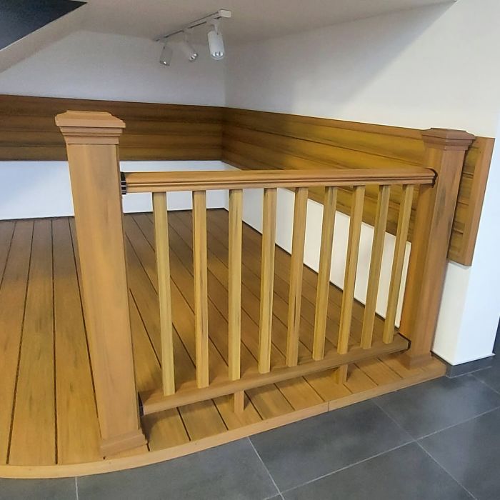 Balustrada kompozytowa Gray 140 x 113 cm (1 słupek)