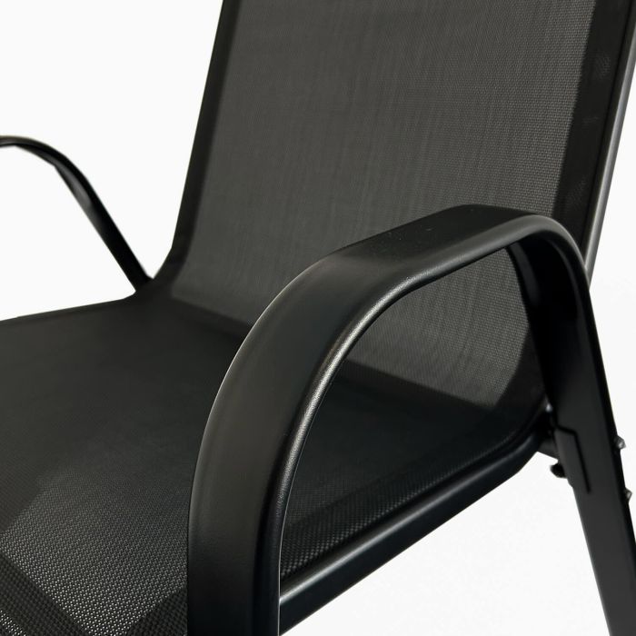 Zestaw Ogrodowy Terra Czarny – 2 krzesła + stolik