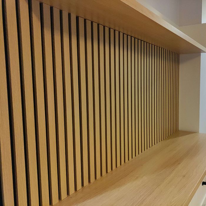 Lamele ścienne akustyczne na filcu Dąb Jasny 2 x 32 cm – dł. 2,7 m Lamele ścienne akustyczne na filcu Dąb Jasny 2 x 32 cm – dł. 2,7 m