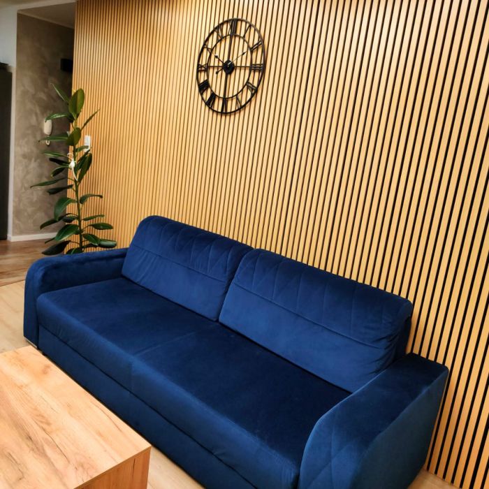 Lamele ścienne akustyczne na filcu Dąb Jasny 2 x 32 cm – dł. 2,7 m Lamele ścienne akustyczne na filcu Dąb Jasny 2 x 32 cm – dł. 2,7 m