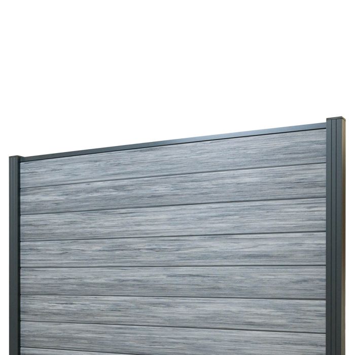 Panel ogrodzeniowy kompozytowy Premium Gray – 2 słupki