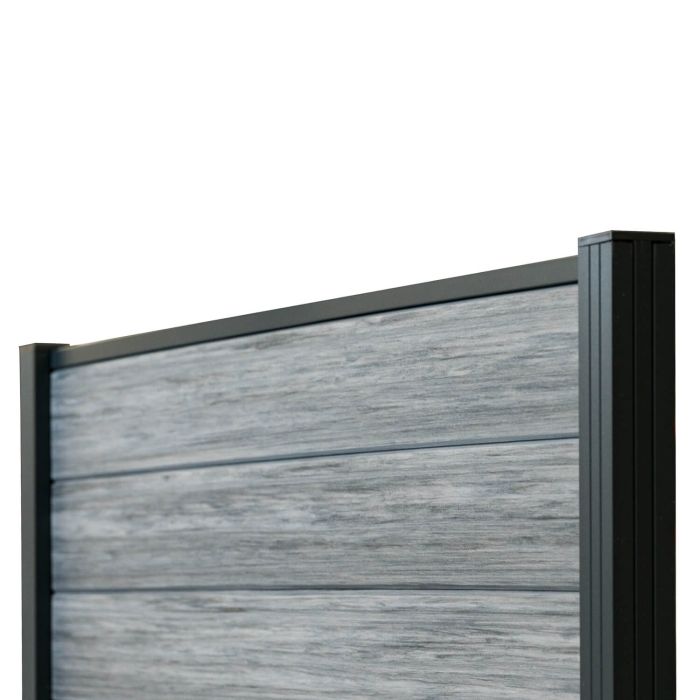 Panel ogrodzeniowy kompozytowy Premium Gray – 1 słupek