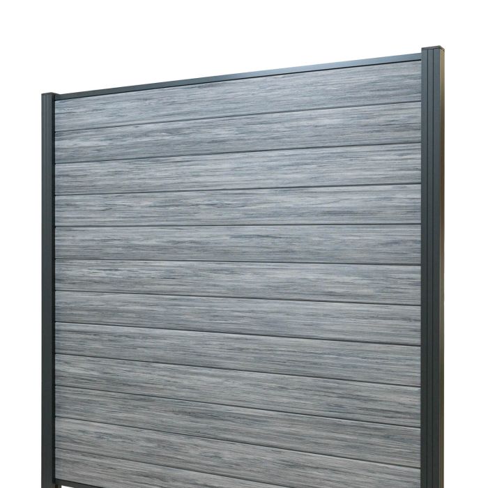Panel ogrodzeniowy kompozytowy Premium Gray – 1 słupek