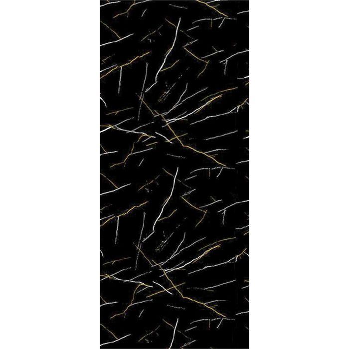 Panel Ścienny SPC Marmur Marquina Czarny Połysk 120 x 280 cm 4 mm