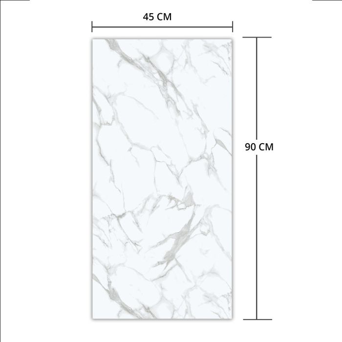 Panele Podłogowe SPC Winylowe Marmur Calacatta Biały Mat 45 x 90 cm 4 mm – 5 szt. Panele Podłogowe SPC Winylowe Marmur Calacatta Biały Mat 45 x 90 cm 4 mm – 5 szt.