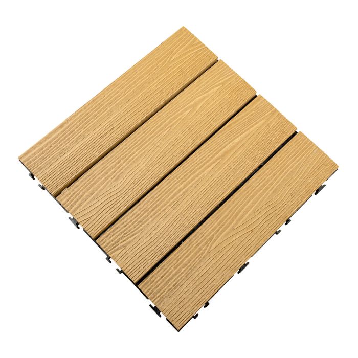 Podest Tarasowy Kompozytowy 3D Miodowy Teak 30 x 30 x 2,1 cm Podest Tarasowy Kompozytowy 3D Miodowy Teak 30 x 30 x 2,1 cm