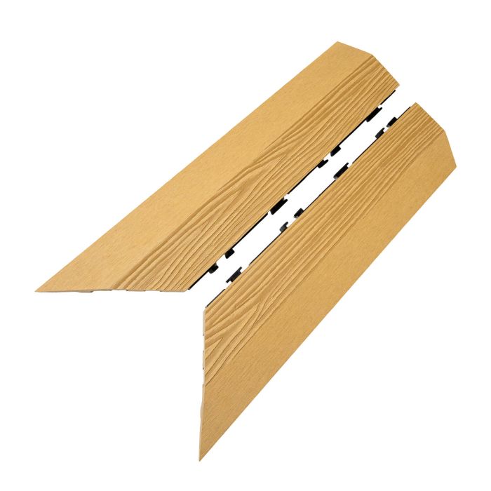 Podest Tarasowy Kompozytowy 3D Narożny Lewy Miodowy Teak Podest Tarasowy Kompozytowy 3D Narożny Lewy Miodowy Teak