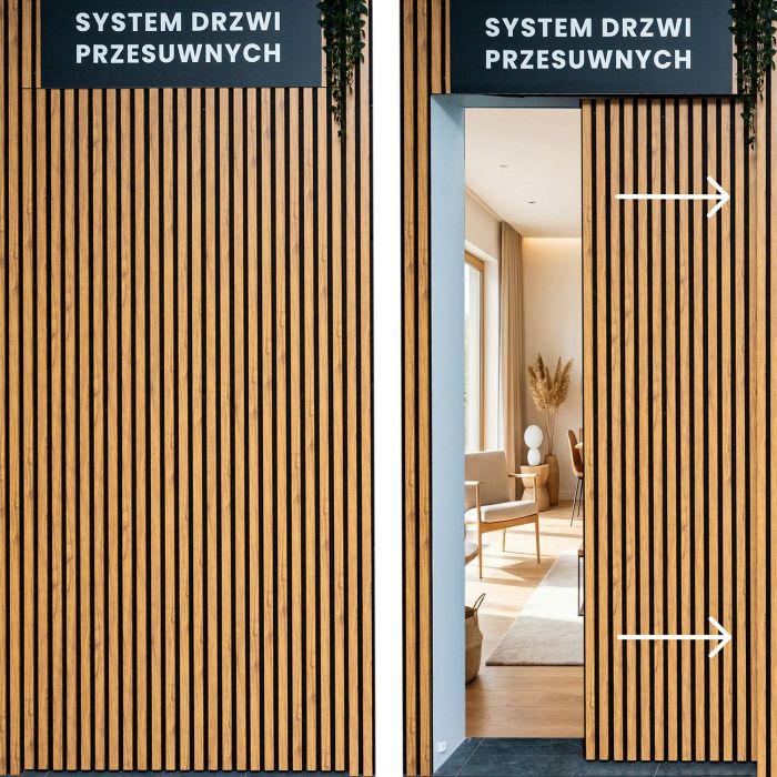 System drzwi przesuwnych ukrytych 120 cm – Strona Prawa | Czarny System drzwi przesuwnych ukrytych 120 cm – Strona Prawa | Czarny