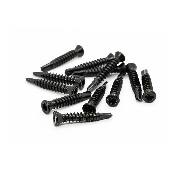 Wkręt samowiercący 4 x 25 mm ze stali nierdzewnej Czarny – 200 szt.