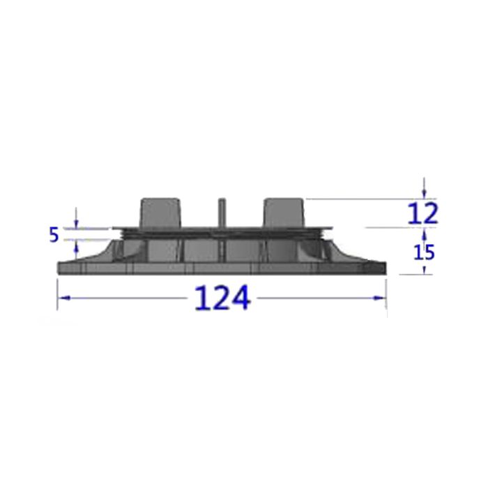 Wspornik Tarasowy Regulowany Pod Płyty ETP 10-15 mm