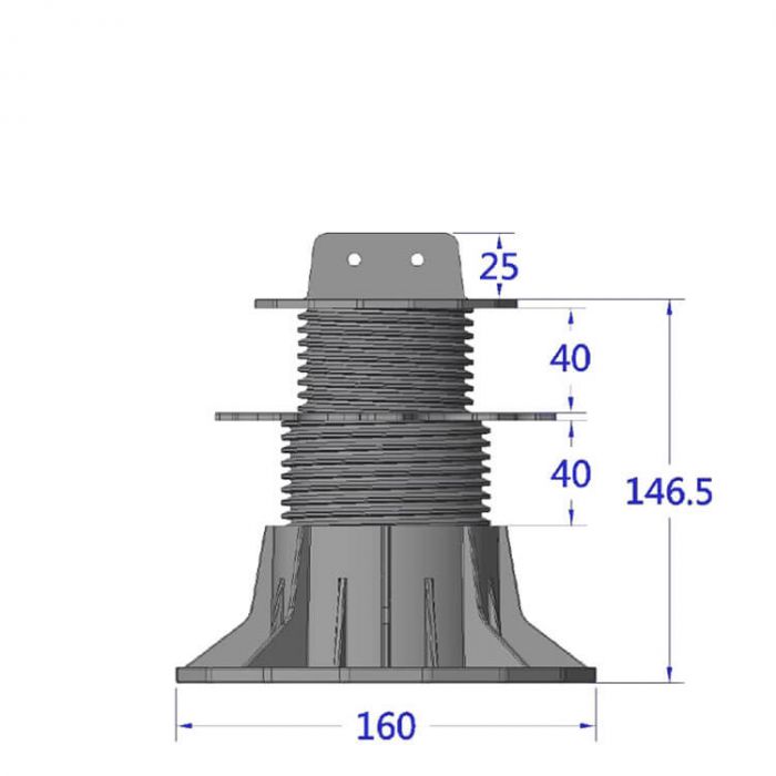 Wspornik Tarasowy Regulowany pod legar ETL 66-145 mm Wspornik Tarasowy Regulowany pod legar ETL 66-145 mm