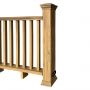 Balustrada kompozytowa Dąb Winchester 140 x 113 cm (1 słupek)