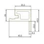 Listwa Kompozytowa Lamelowa typu F Premium Walnut 36,5 x 49,5 mm – dł. 2,9 m