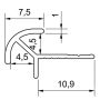 Narożnik zewnętrzny aluminiowy 4,5 mm do paneli ściennych Złoty Mat – 2,9 m