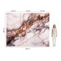 Panel Ścienny XXL Breccia Miedziany Połysk 360 x 280 cm 3 mm – zestaw 3 szt. (ABC)