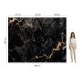 Panel Ścienny XXL Portoro Czarny Połysk 360 x 280 cm 3 mm – zestaw 3 szt. (ABC)
