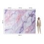 Panel Ścienny XXL Statuario Różowy Połysk 360 x 280 cm 3 mm – zestaw 3 szt. (ABC)
