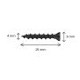 Wkręt 4 x 25 mm ze stali nierdzewnej Czarny – 100 szt.
