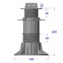 Wspornik Tarasowy Regulowany pod legar ETL 140-220 mm