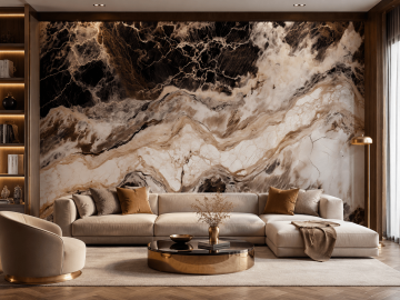 Panel Ścienny XXL Emperador Czarny Połysk 360 x 280 cm 3 mm – zestaw 3 szt. (ABC)