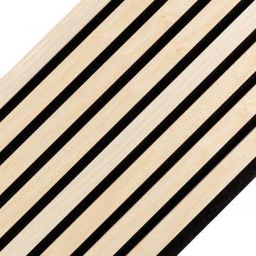 Lamele ścienne akustyczne na filcu Drewno Naturalne Fornir 2 x 32 cm – dł. 2,7 m