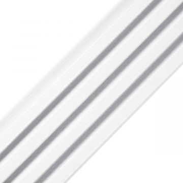 Lamele Ścienne Dekoracyjne Satyna Biały 2,2 x 17 cm – 2,7 m