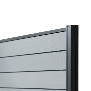 Panel ogrodzeniowy kompozytowy Standard Szary – 2 słupki Panel ogrodzeniowy kompozytowy Standard Szary – 2 słupki