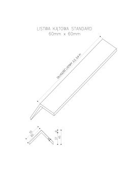 Listwa Kompozytowa Kątowa Standard/Classic/3D Antracyt – dł. 2,4 m
