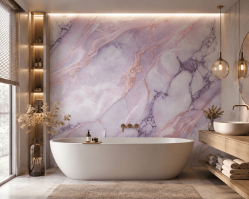 Panel Ścienny XXL Statuario Różowy Połysk 360 x 280 cm 3 mm – zestaw 3 szt. (ABC)
