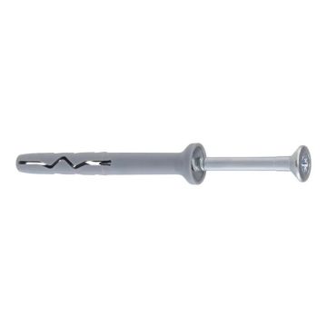 Kołek szybkiego montażu 6 x 80 mm + wkręt z łbem stożkowym PZ2 – 100 szt.