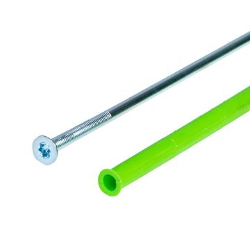 Kołek Rozporowy Ramowy 10x260 mm + wkręt z łbem stożkowym TORX 7x260 mm – 1 szt.