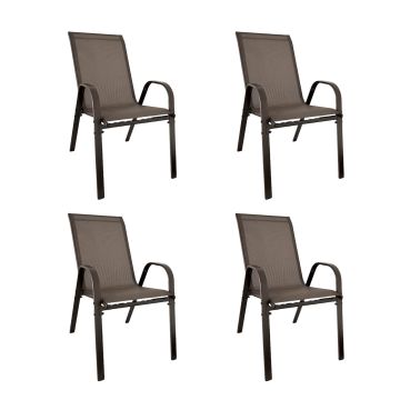 Krzesło Ogrodowe Terra Brązowe – 4 szt. Krzesło Ogrodowe Terra Brązowe – 4 szt.