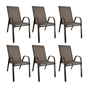 Krzesło Ogrodowe Terra Brązowe – 6 szt. Krzesło Ogrodowe Terra Brązowe – 6 szt.