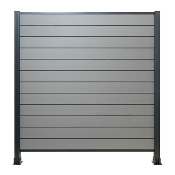 Panel ogrodzeniowy kompozytowy Standard Szary – 1 słupek Panel ogrodzeniowy kompozytowy Standard Szary – 1 słupek
