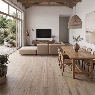 Panel Podłogowy Winylowy SPC Dąb Naturalny Mat 18 x 122 cm 4 mm – 1 szt.