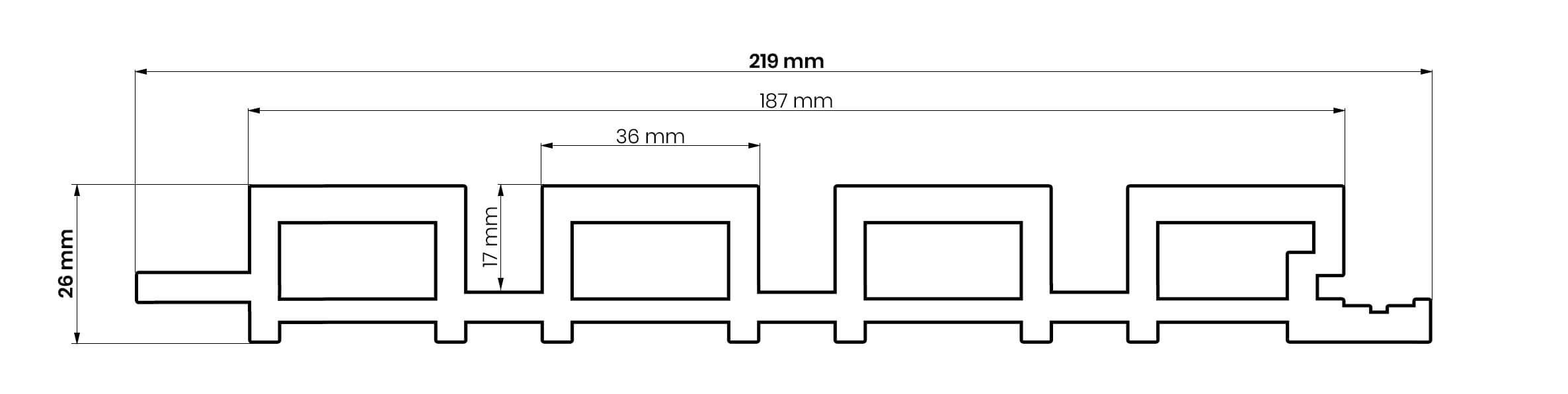 Deska Kompozytowa Lamelowa Premium Graphite – dł. 2,9 m Deska Kompozytowa Lamelowa Premium Graphite – dł. 2,9 m