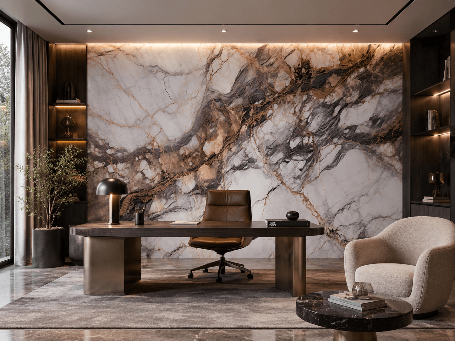 Panel Ścienny XXL Breccia Miedziany Połysk 360 x 280 cm 3 mm – zestaw 3 szt. (ABC) Panel Ścienny XXL Breccia Miedziany Połysk 360 x 280 cm 3 mm – zestaw 3 szt. (ABC)