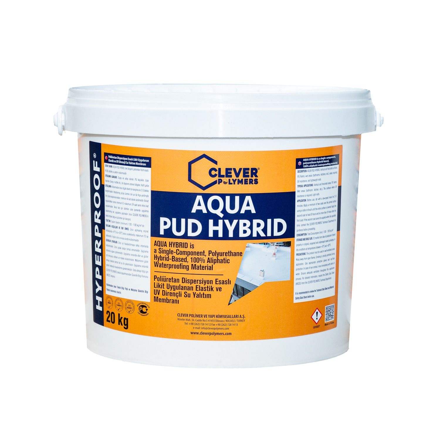 Hydroizolacja Poliuretanowa Jednoskładnikowa CLEVER AQUA PUD HYBRID – 20 kg Hydroizolacja Poliuretanowa Jednoskładnikowa CLEVER AQUA PUD HYBRID – 20 kg