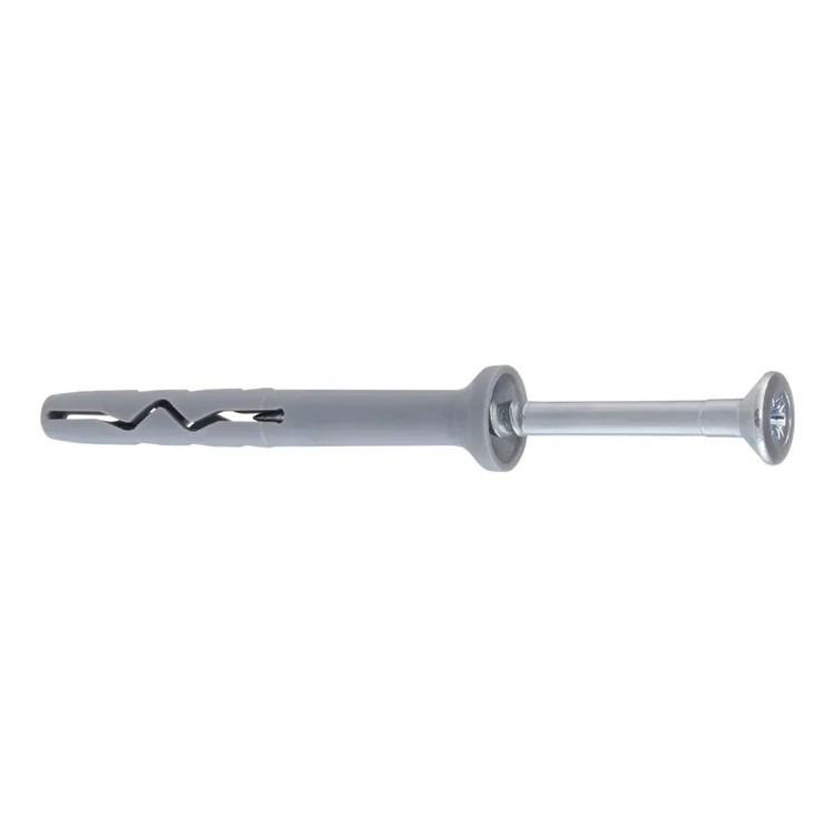 Kołek szybkiego montażu 6 x 80 mm + wkręt z łbem stożkowym PZ2 – 1 szt. Kołek szybkiego montażu 6 x 80 mm + wkręt z łbem stożkowym PZ2 – 1 szt.