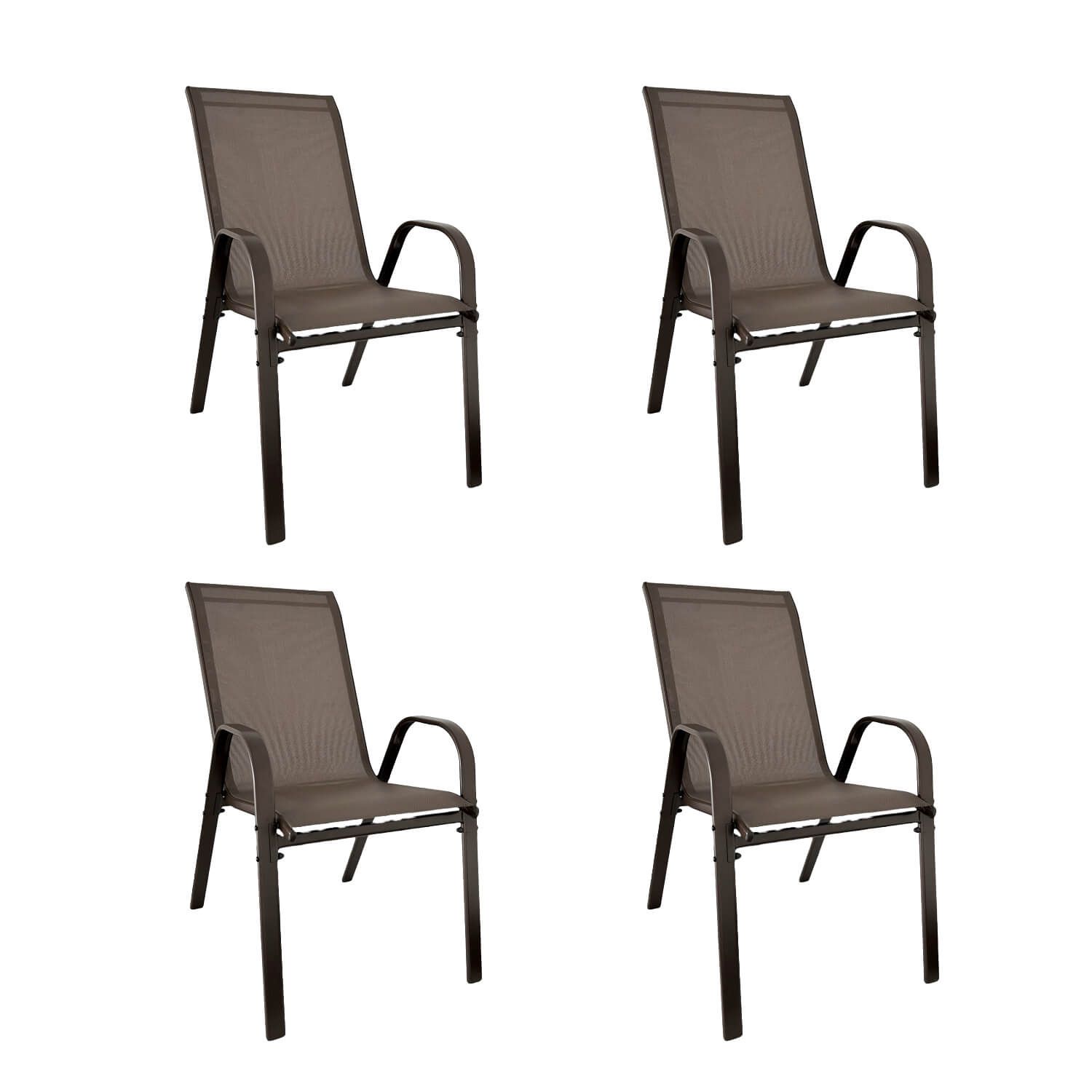 Krzesło Ogrodowe Terra Brązowe – 4 szt.
