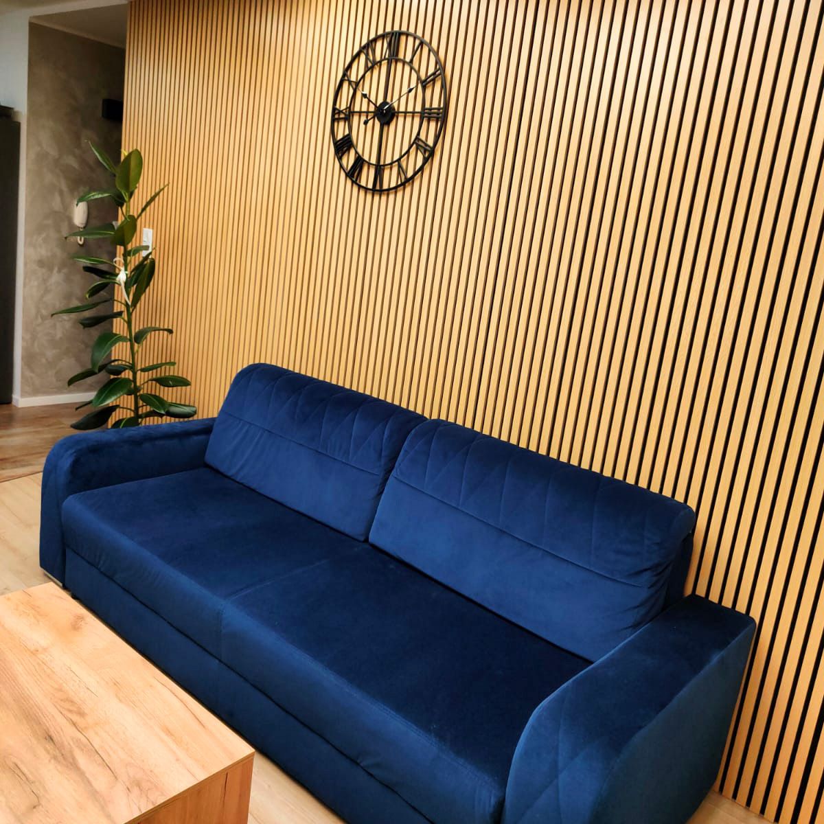 Lamele ścienne akustyczne na filcu Dąb Jasny 2 x 32 cm – dł. 2,7 m Lamele ścienne akustyczne na filcu Dąb Jasny 2 x 32 cm – dł. 2,7 m