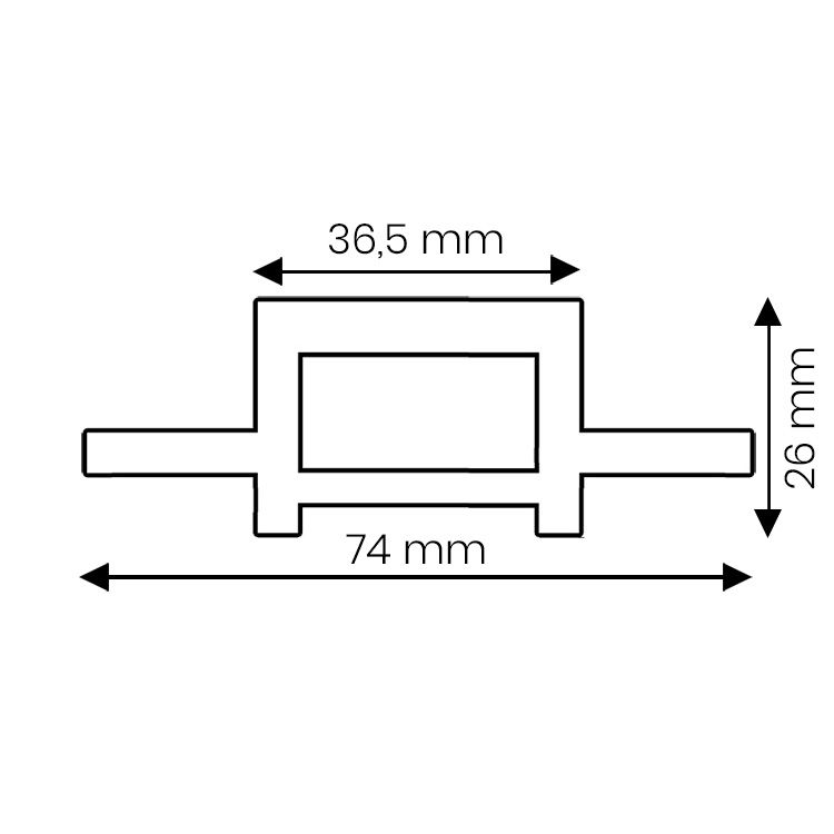 Listwa Kompozytowa Łączeniowa Lamelowa Premium Walnut – dł. 2,9 m