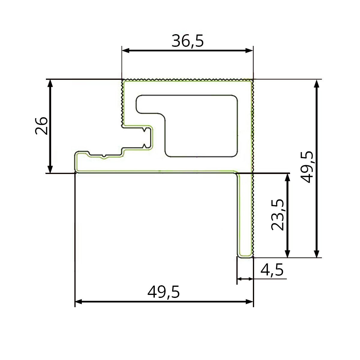 Listwa Kompozytowa Lamelowa typu F Premium Dąb Naturalny / Czarny 36,5 x 49,5 mm – dł. 2,9 m Listwa Kompozytowa Lamelowa typu F Premium Dąb Naturalny / Czarny 36,5 x 49,5 mm – dł. 2,9 m
