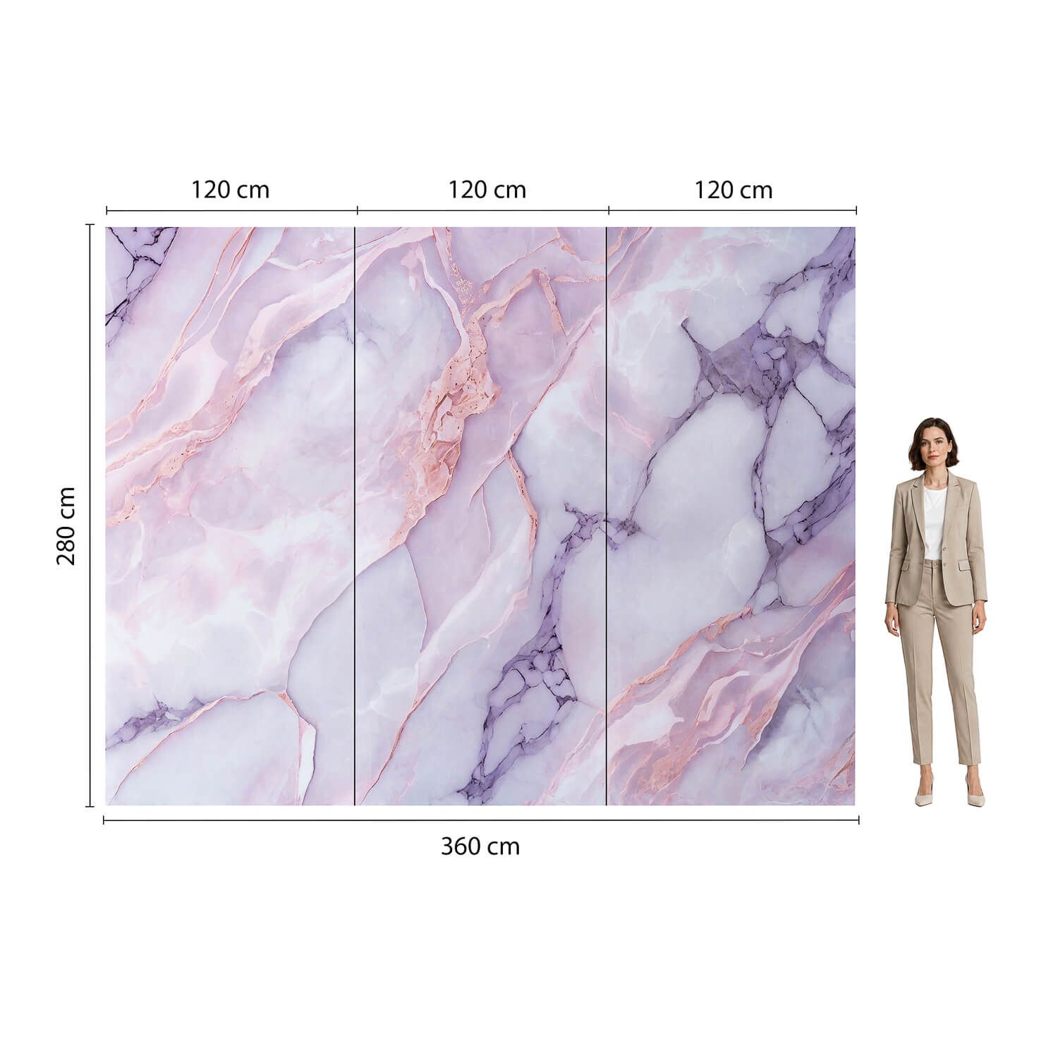 Panel Ścienny XXL Statuario Różowy Połysk 360 x 280 cm 3 mm – zestaw 3 szt. (ABC) Panel Ścienny XXL Statuario Różowy Połysk 360 x 280 cm 3 mm – zestaw 3 szt. (ABC)
