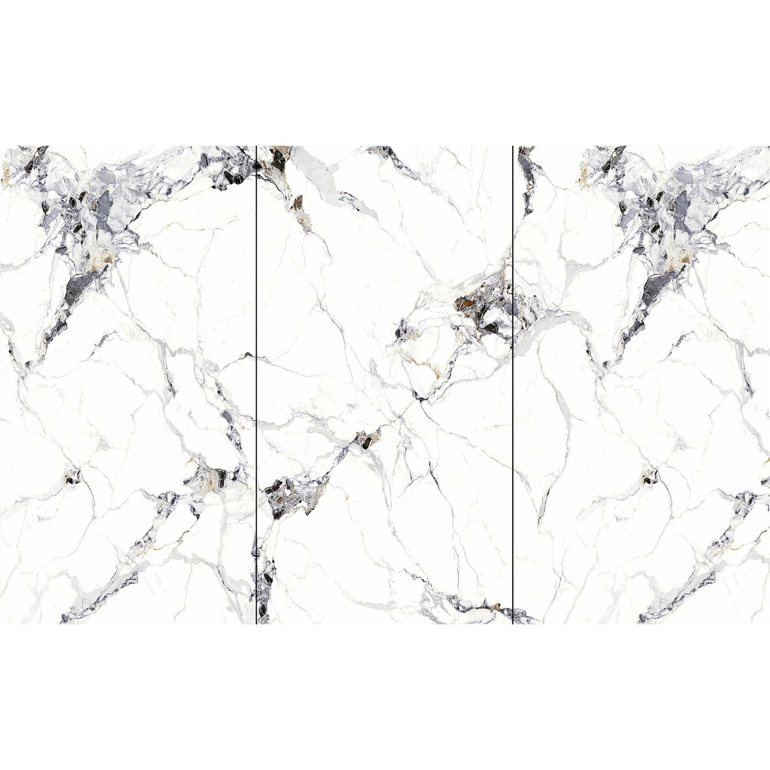Panel Ścienny SPC Marmur Carrara Biały Połysk 360 x 280 cm 4 mm – zestaw 3 szt. (ABC)
