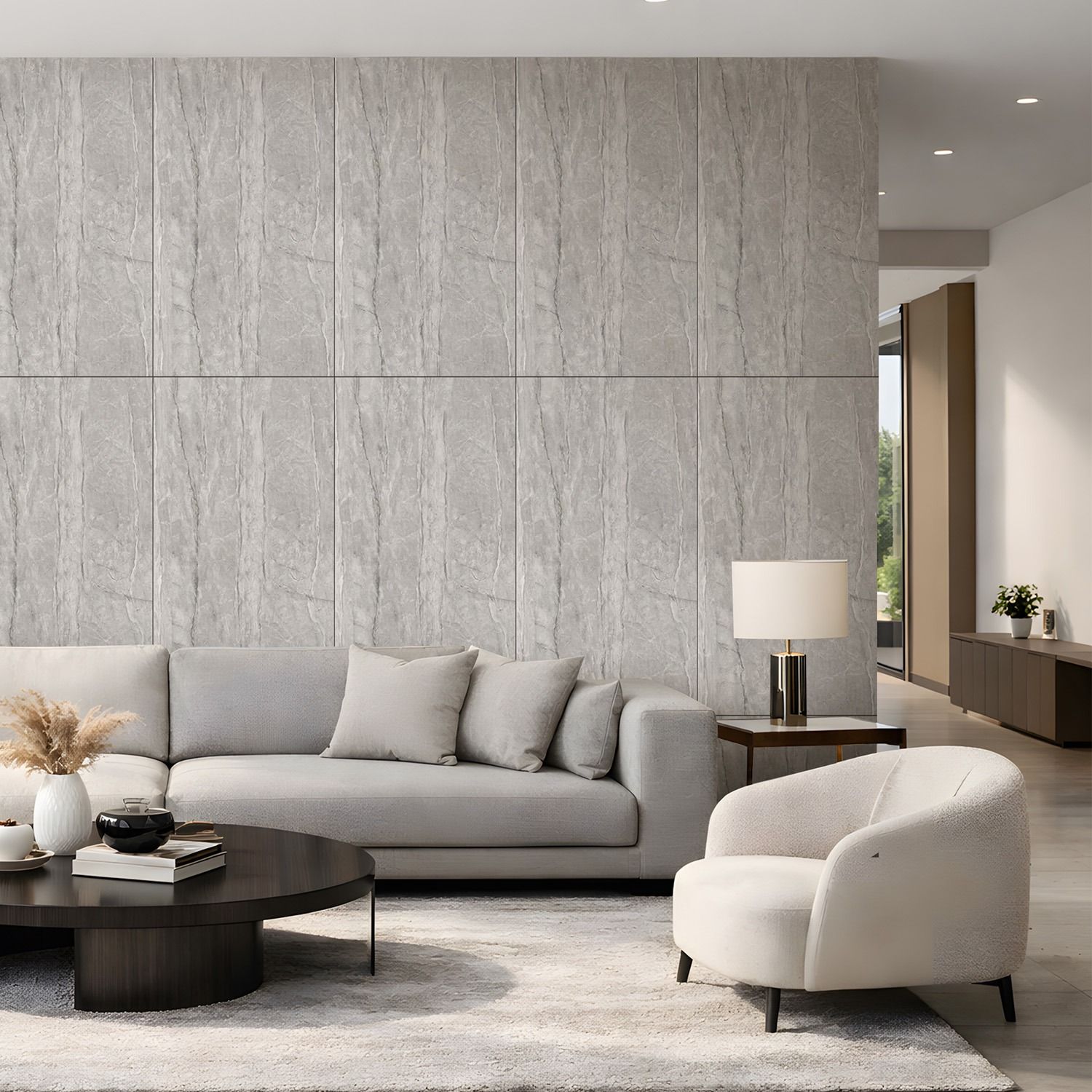 Panel Ścienny SPC Kamień Monza Szary Mat 60 x 120 cm 4 mm Panel Ścienny SPC Kamień Monza Szary Mat 60 x 120 cm 4 mm