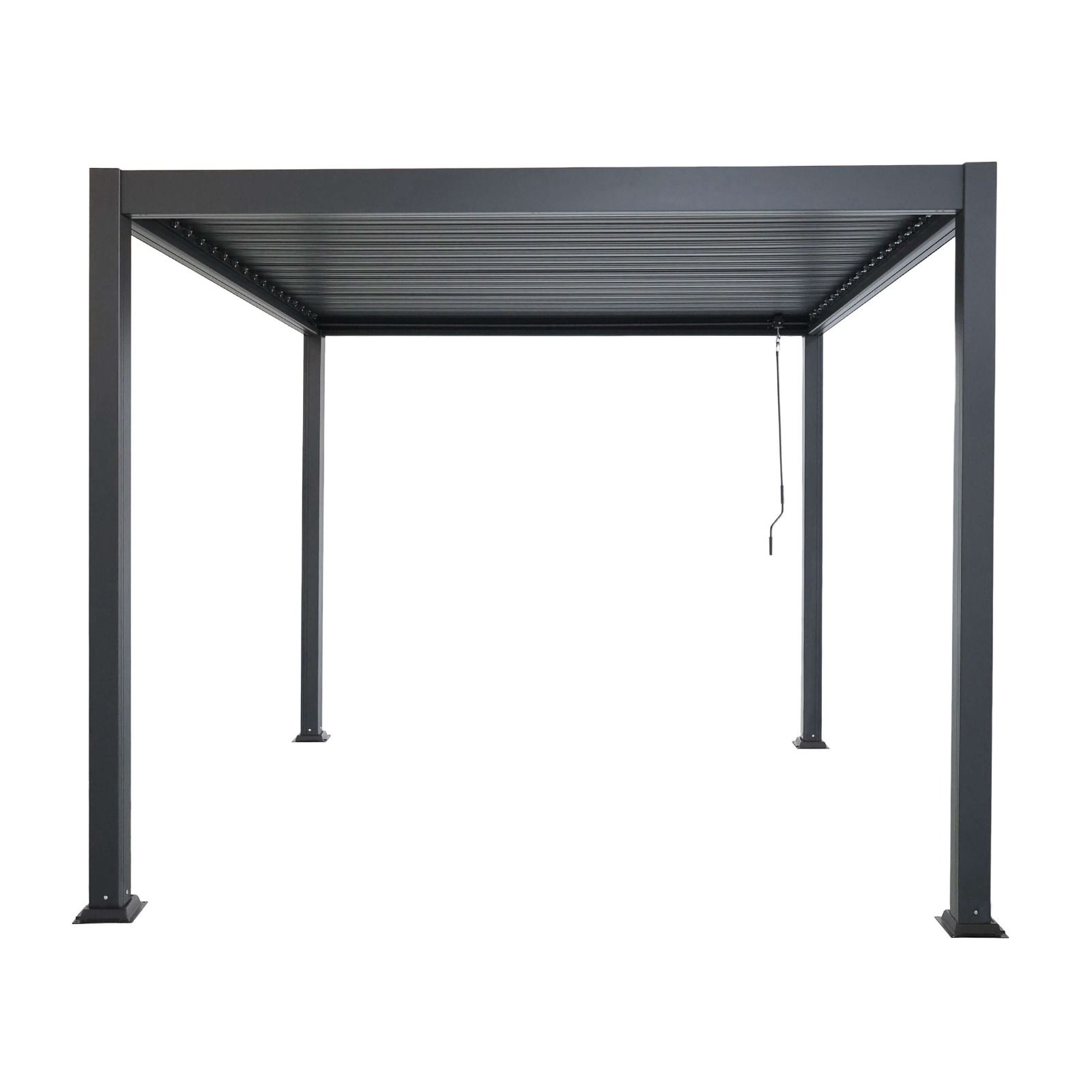 Pergola Ogrodowa Aluminiowa z regulowanym dachem Antracyt 3 x 4 m Pergola Ogrodowa Aluminiowa z regulowanym dachem Antracyt 3 x 4 m