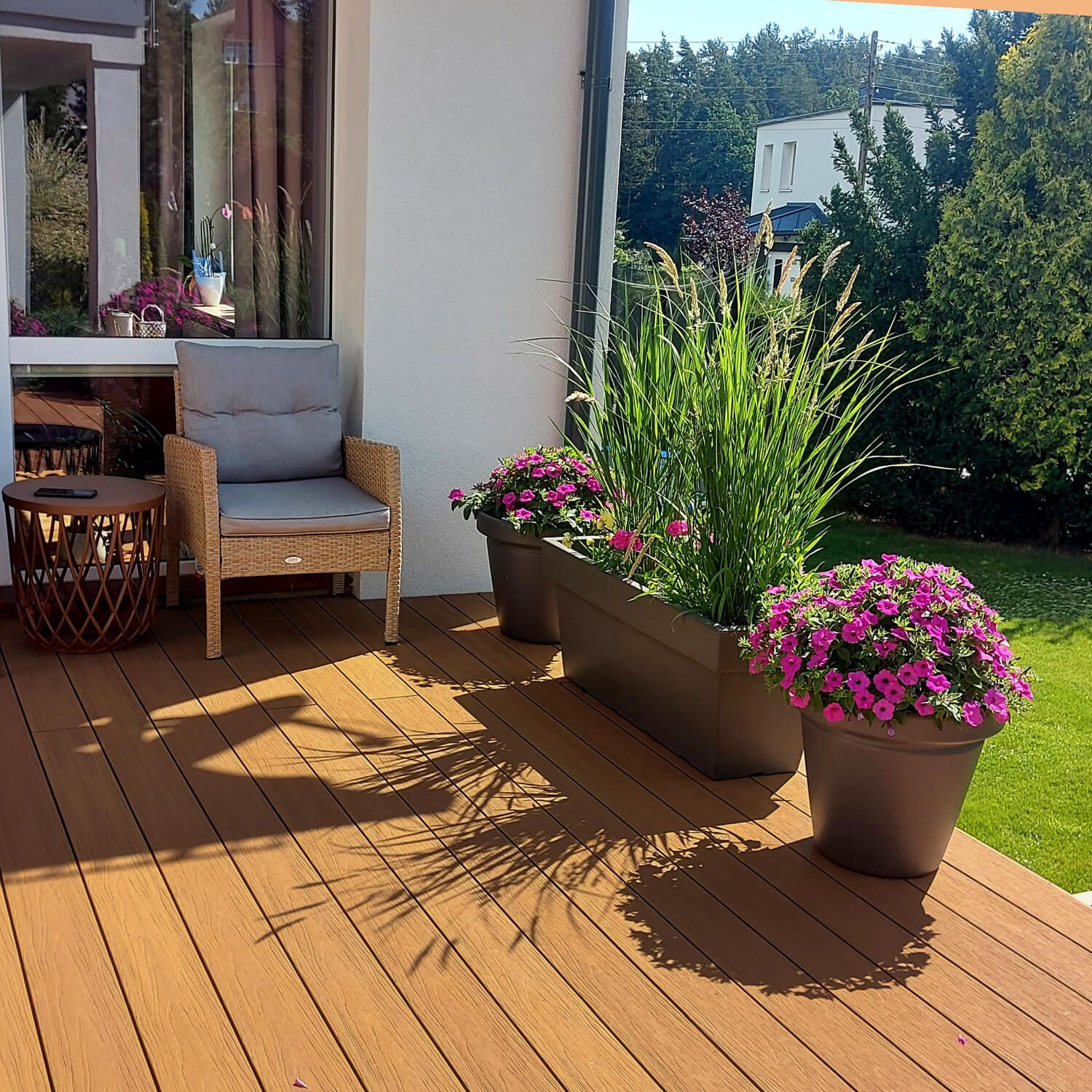 Deska Tarasowa Kompozytowa Premium Dąb Naturalny / Dąb Winchester – dł. 3 m