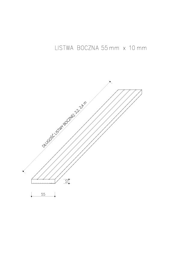 Listwa Kompozytowa Maskująca Standard/3D Szary – dł. 2,4 m Listwa Kompozytowa Maskująca Standard/3D Szary – dł. 2,4 m