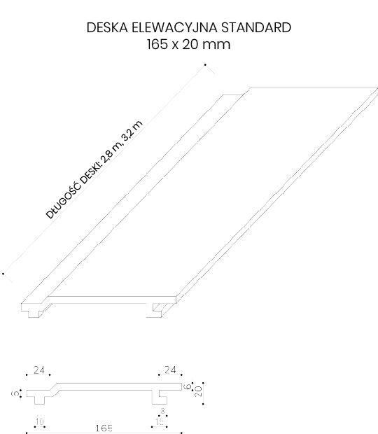 Deska Elewacyjna Kompozytowa Standard Brąz – dł. 2,8 m Deska Elewacyjna Kompozytowa Standard Brąz – dł. 2,8 m